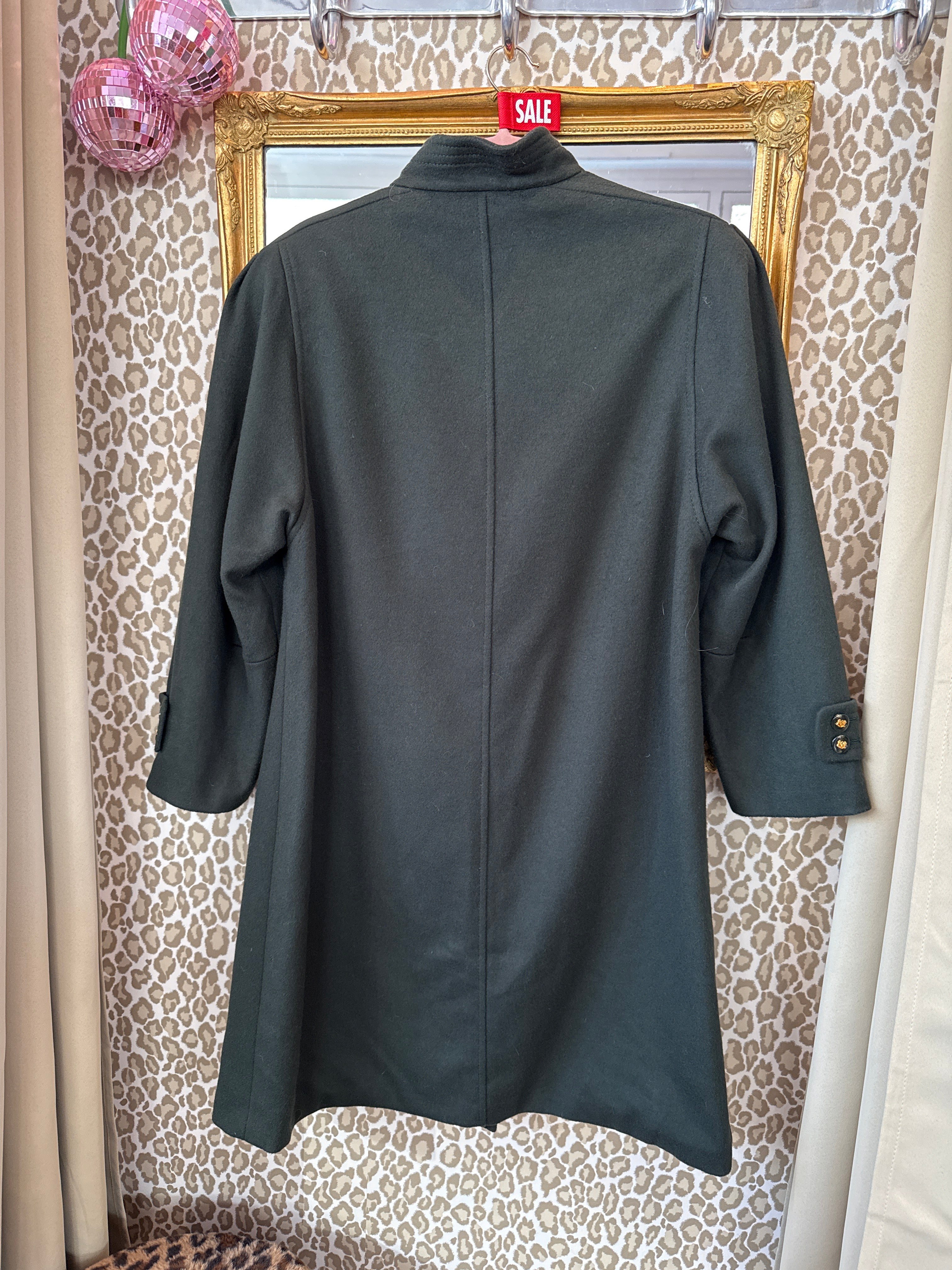 Vintage wollen jas maat S