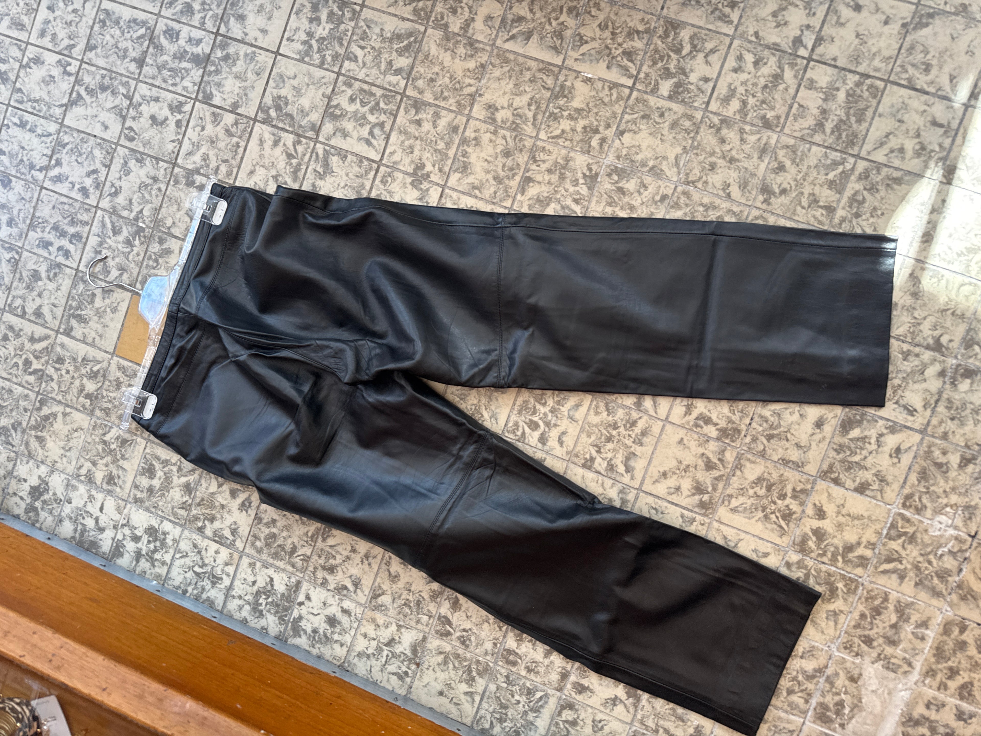 Vintage broek leer maat M