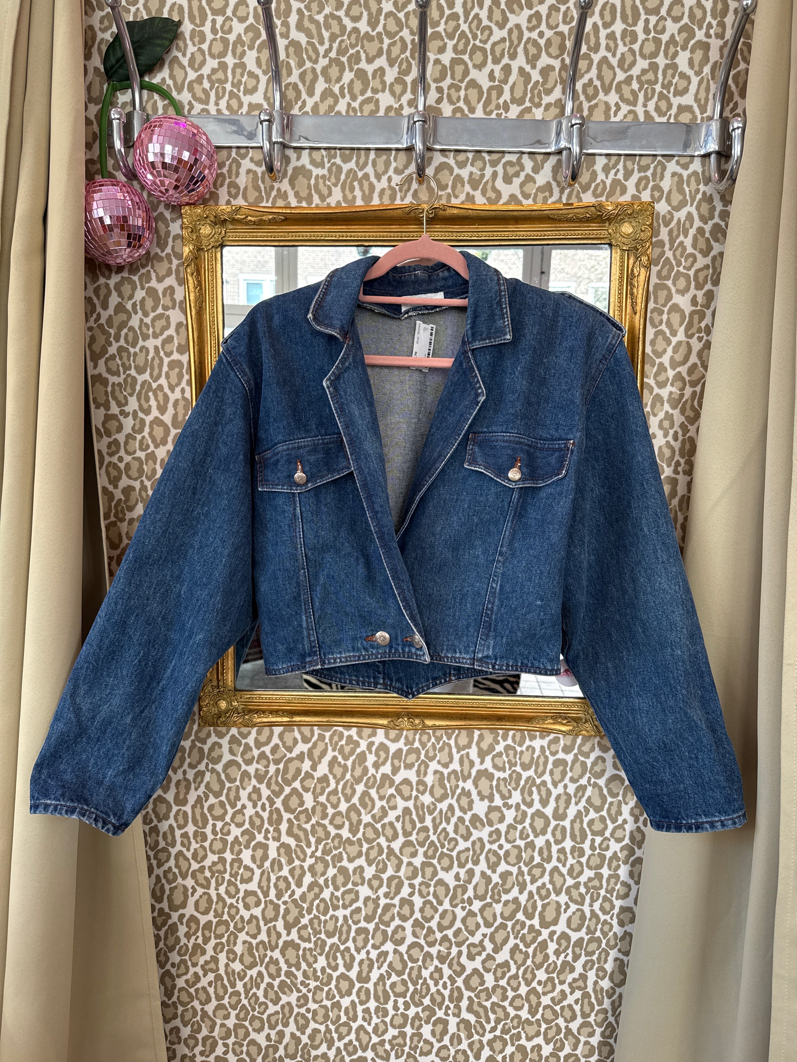 Vintage denim jas maat S