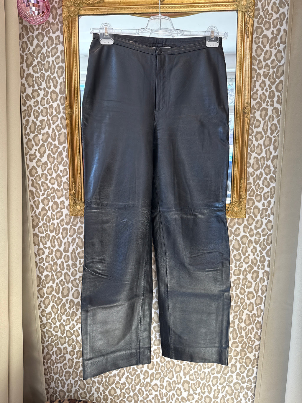 Vintage broek leer maat M