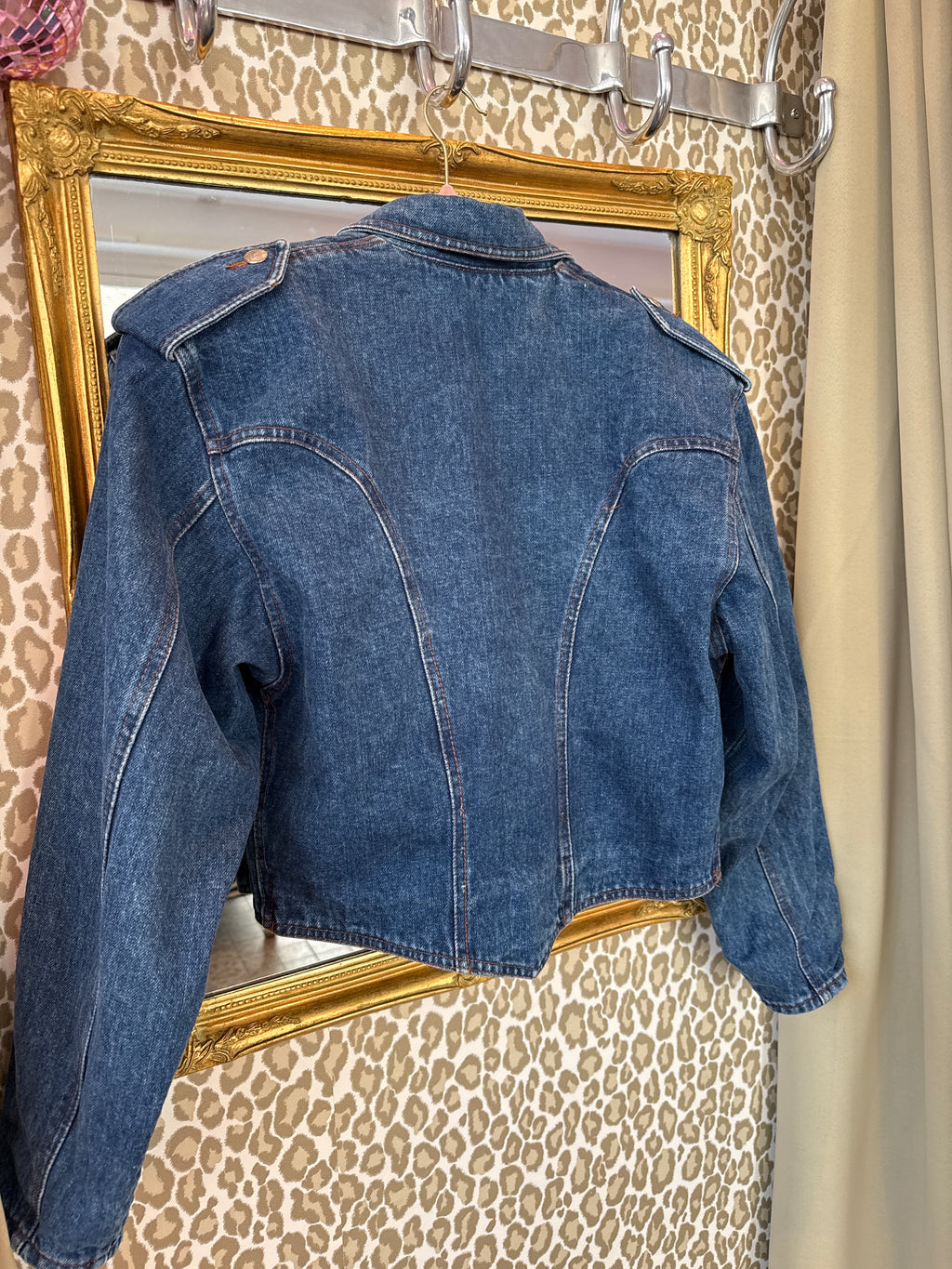 Vintage denim jas maat S