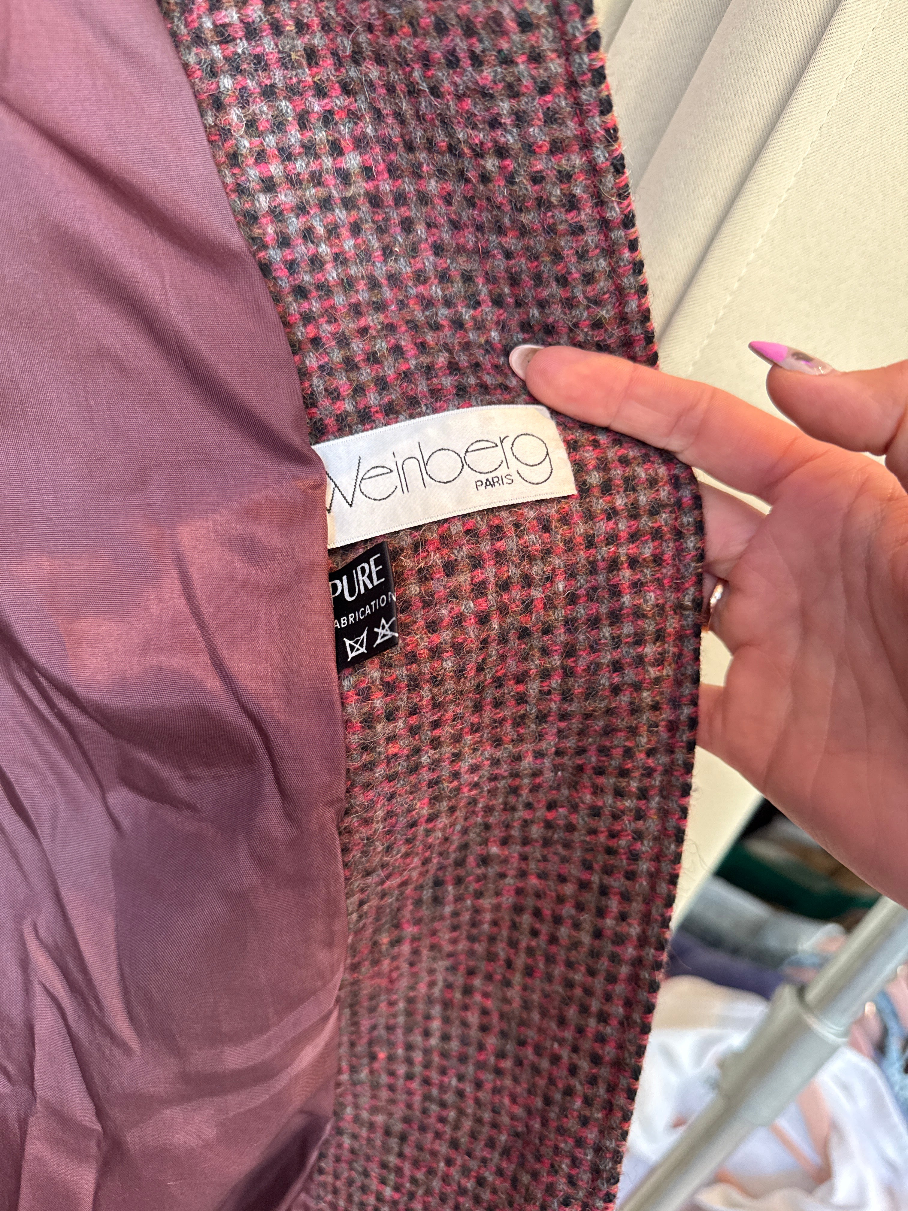 Wollen jas vintage maat M/L