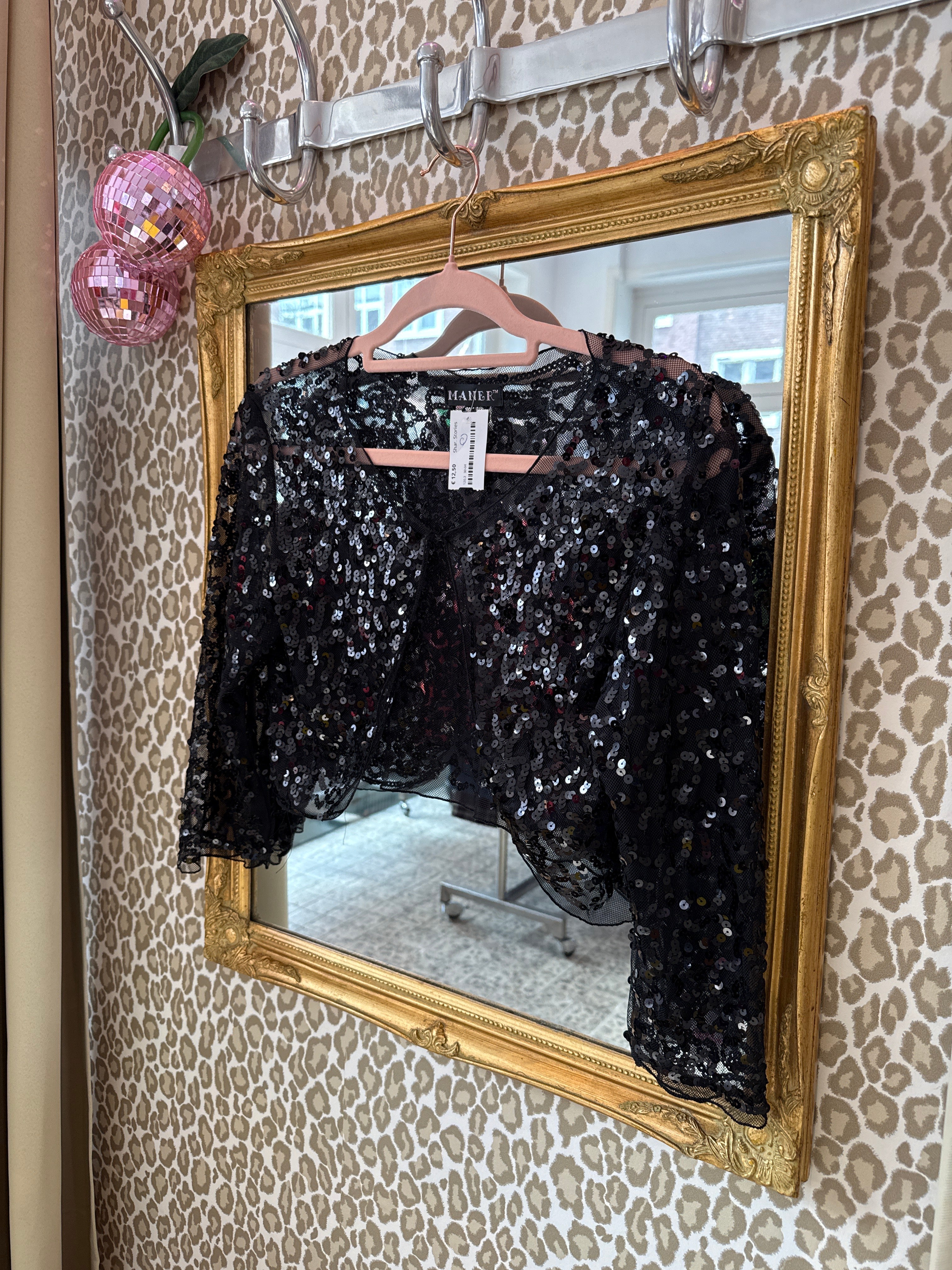 Glitter bolero  maat S/M