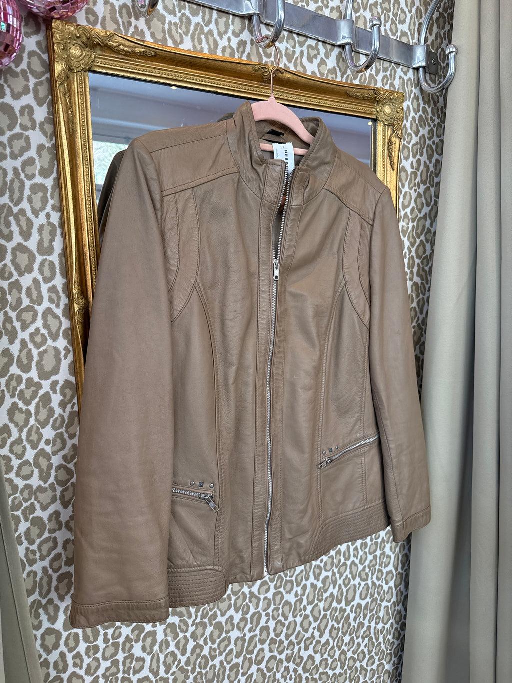 Vintage jas leer maat XL