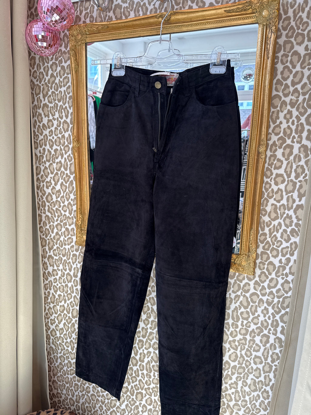 Vintage broek leer maat M