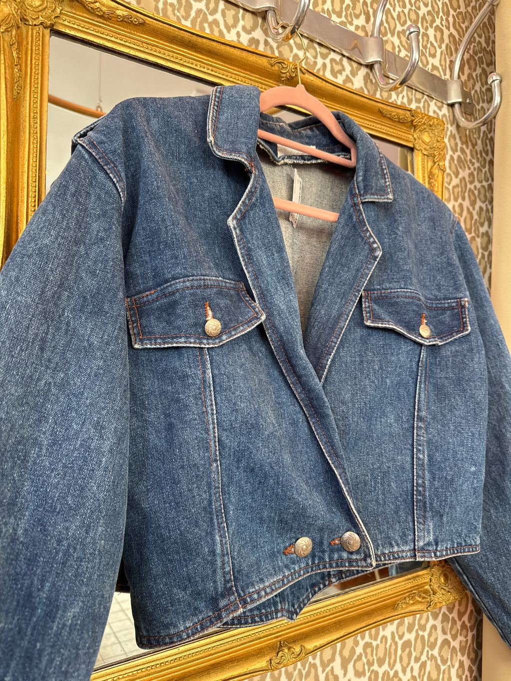 Vintage denim jas maat S