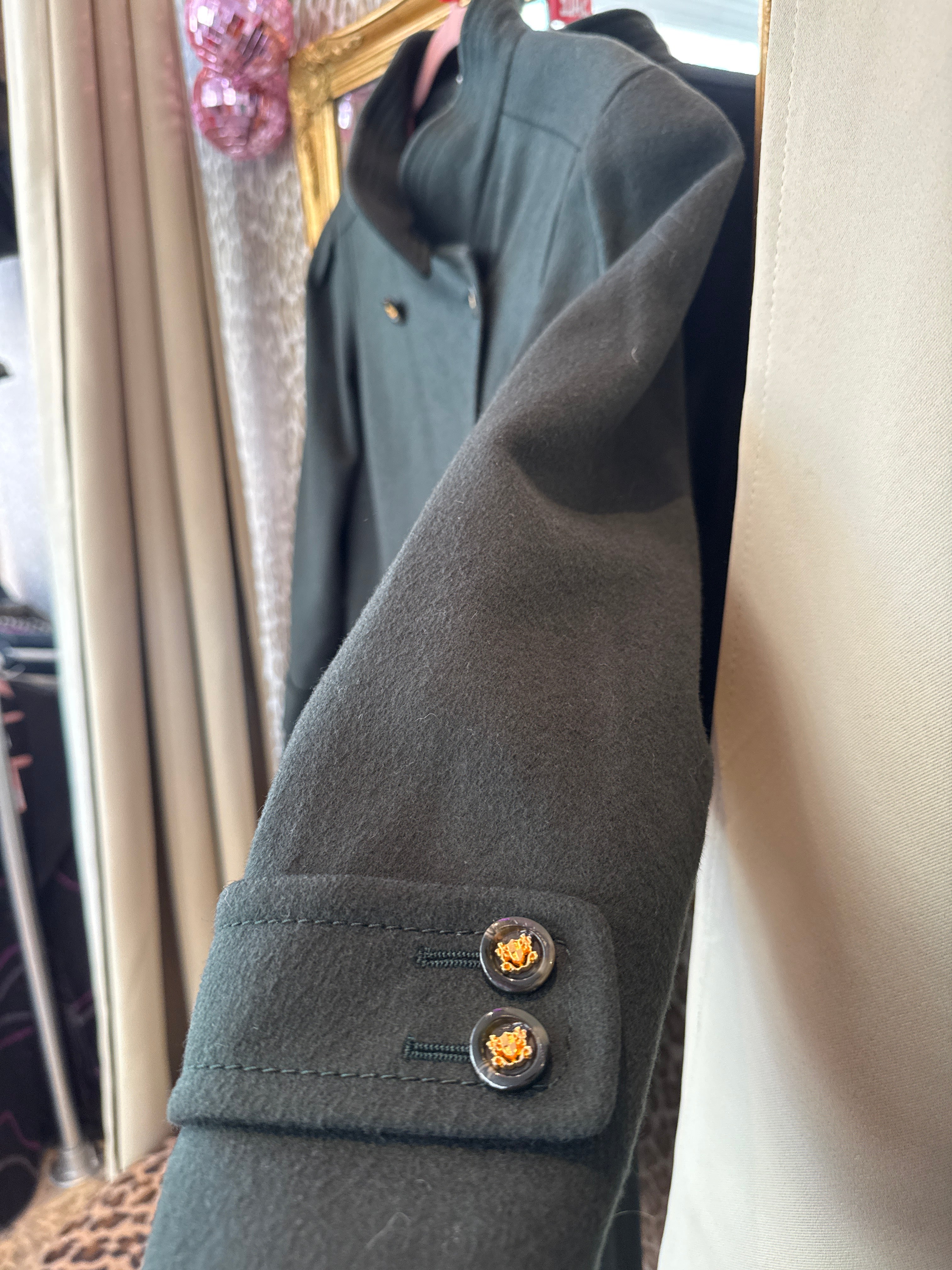 Vintage wollen jas maat S