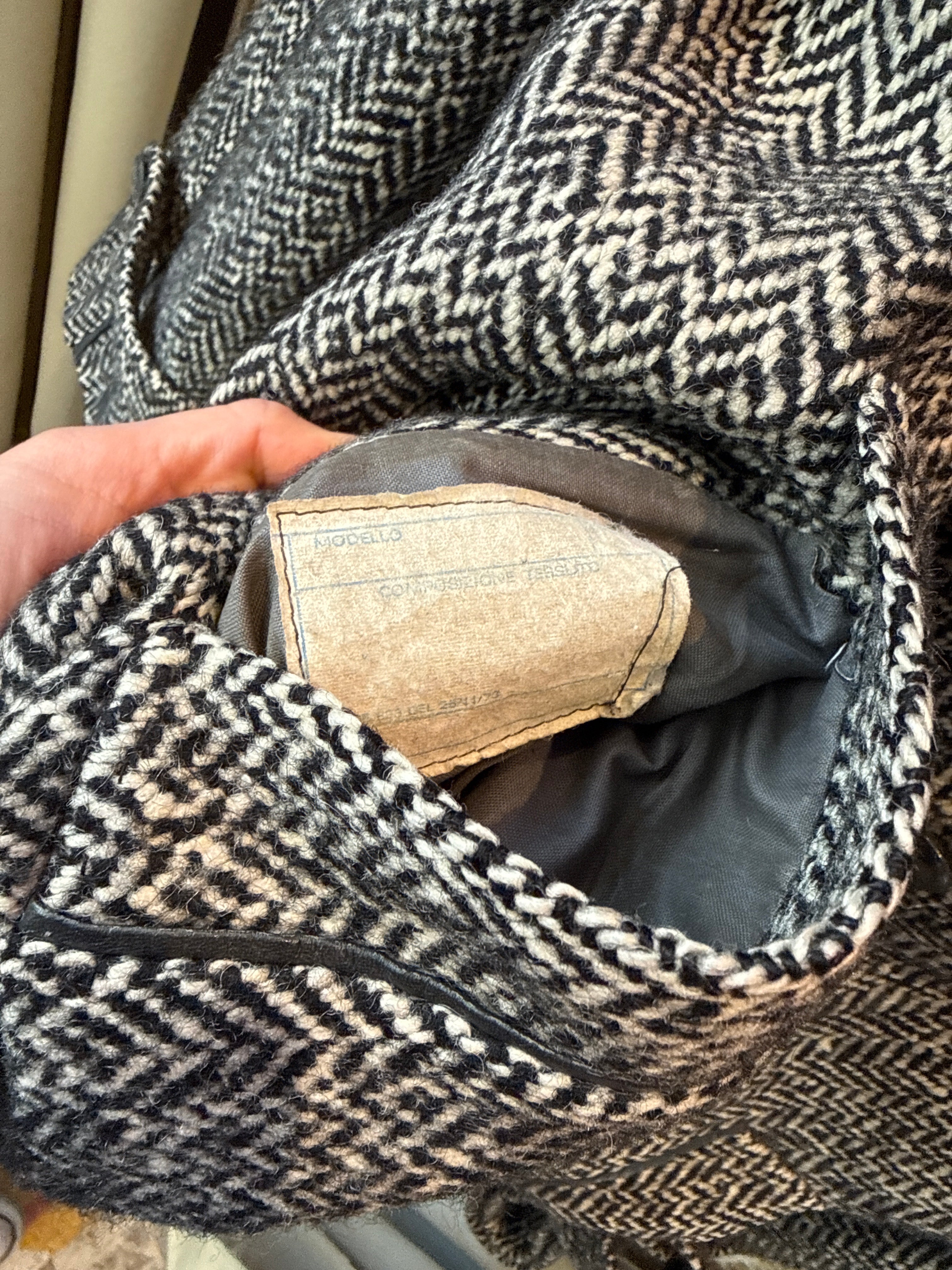 Vintage wollen jas maat L