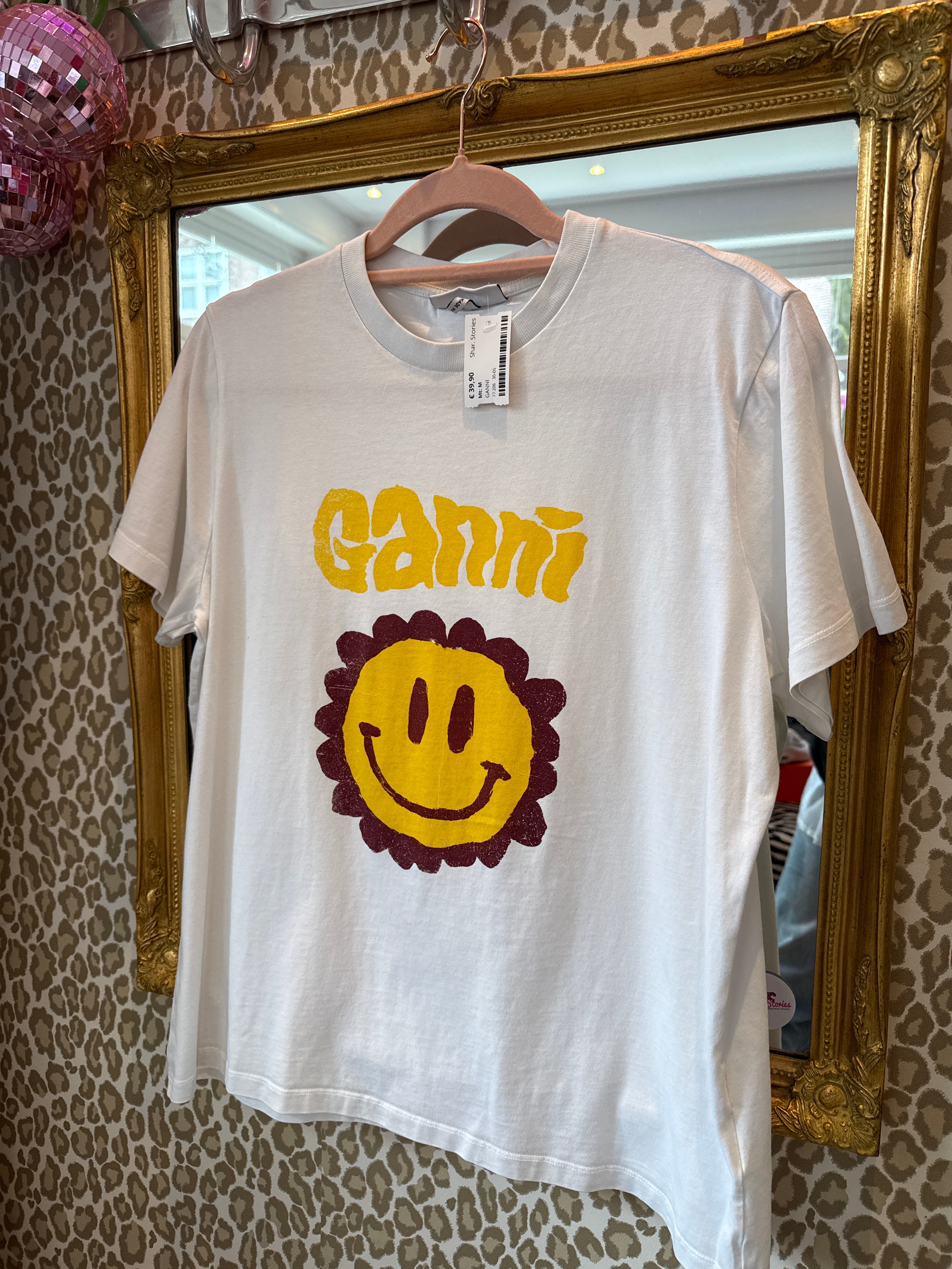 Ganni t-shirt maat S