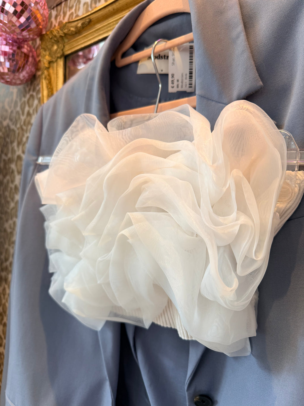 ZARA tulle top maat L