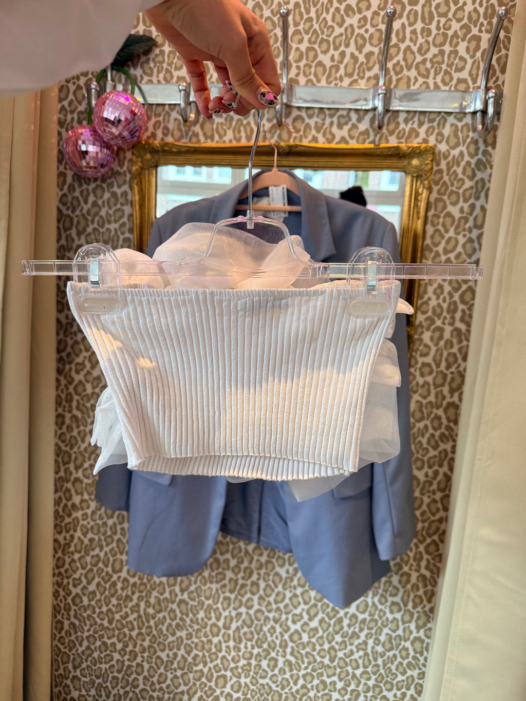 ZARA tulle top maat L