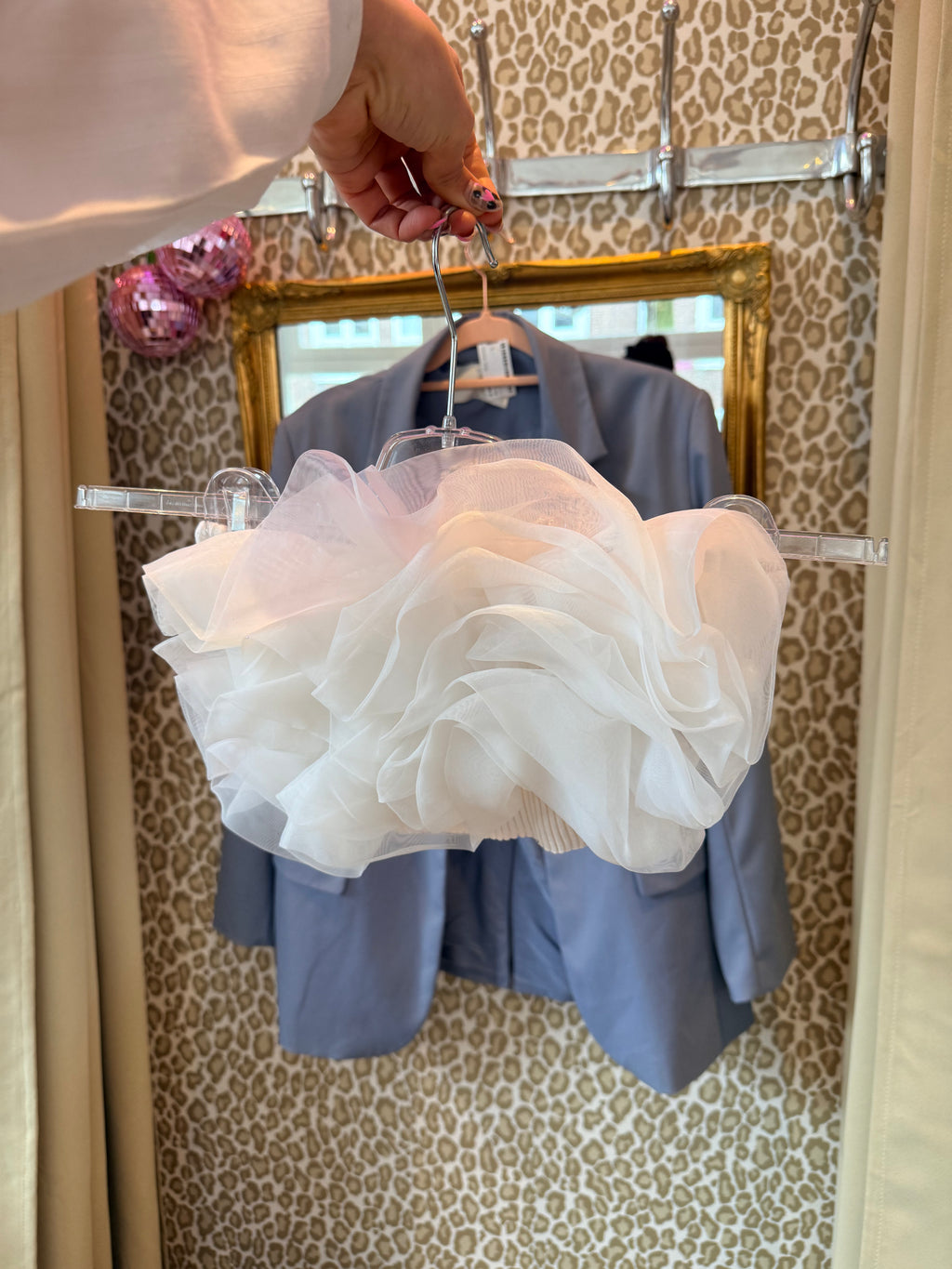 ZARA tulle top maat L