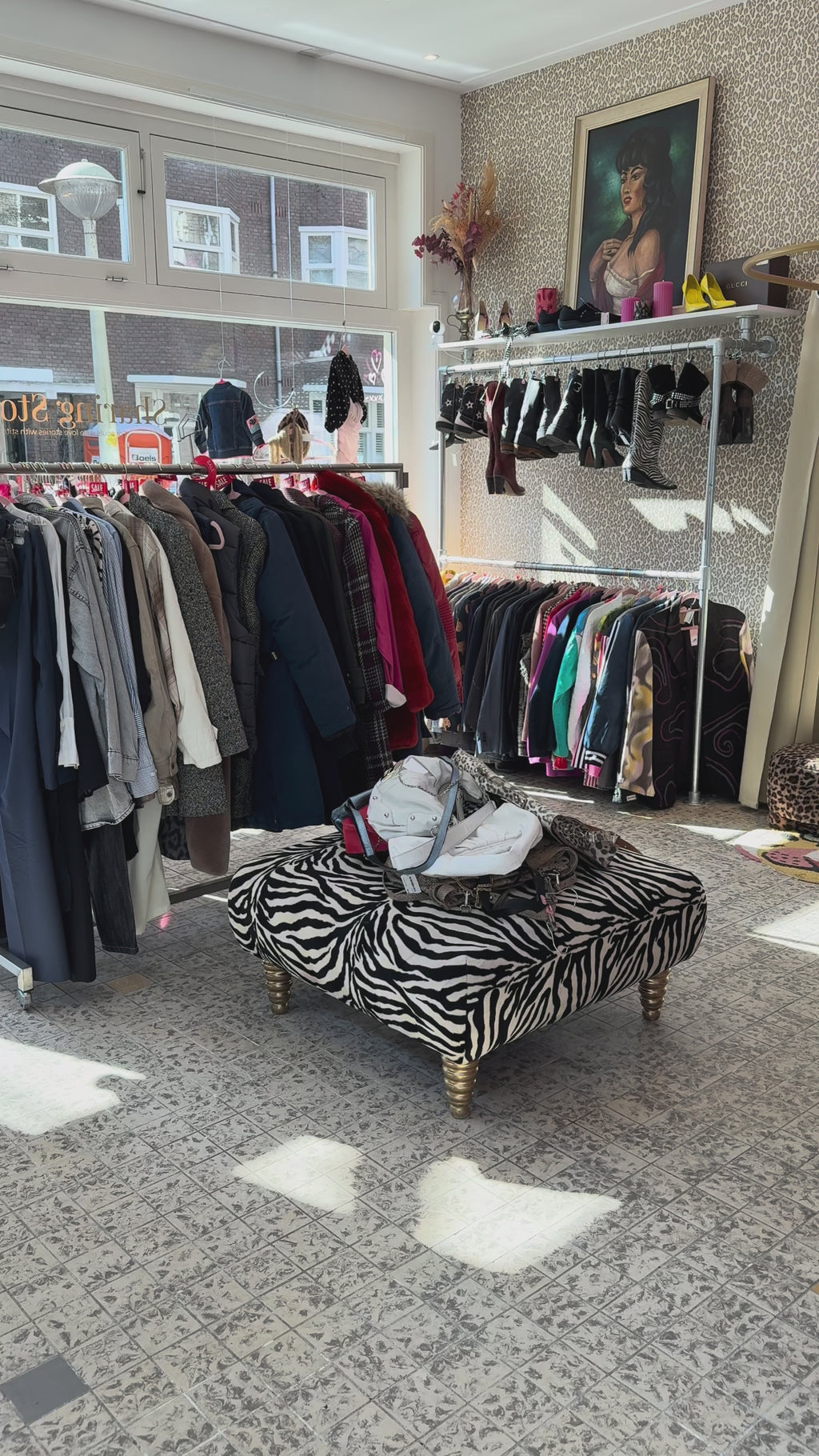 Vintage denim jas maat S