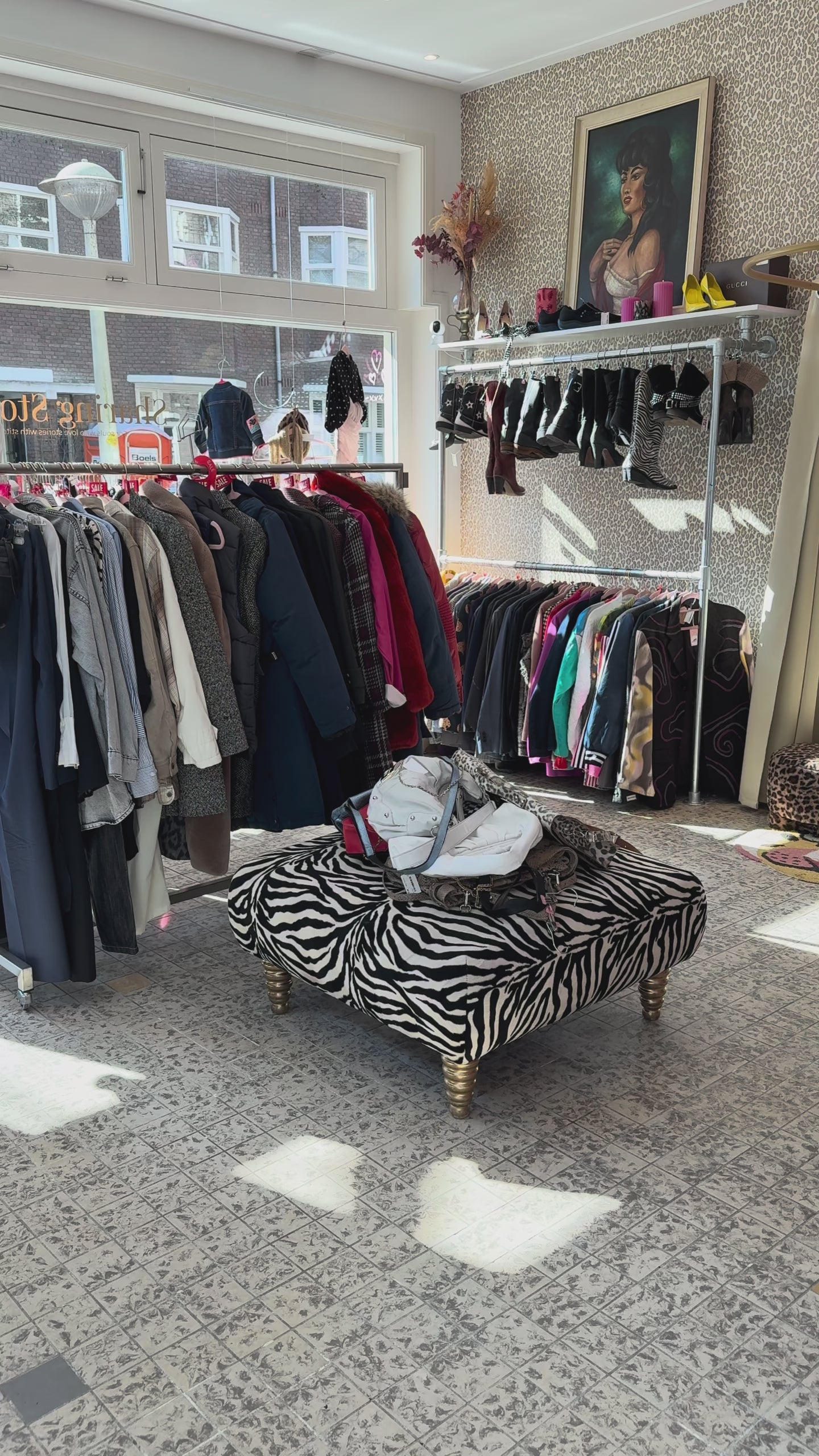 Vintage denim jas maat S